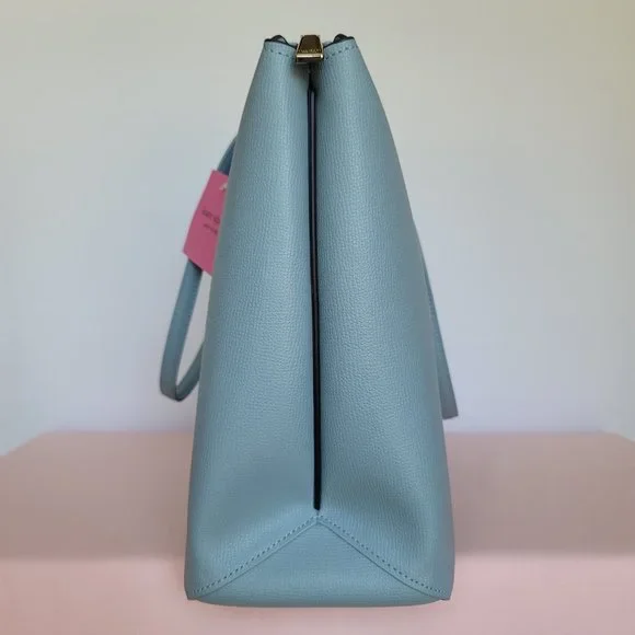KATE SPADE All Day Crossgrain Leather Top-zip Large Tote- Ocean Beach color πβ - Picture 9 of 16